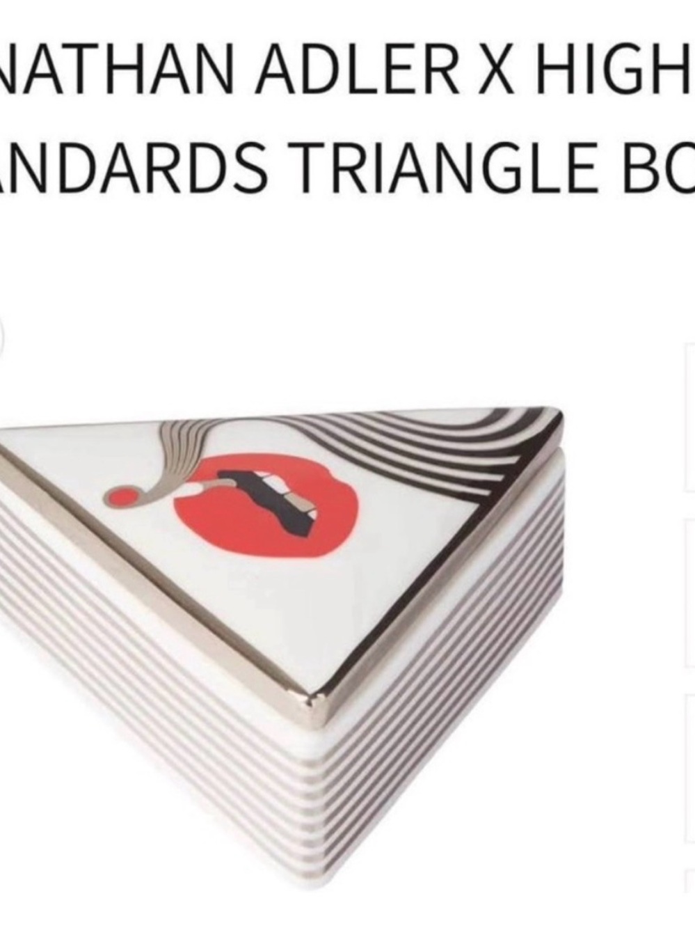 Jonathan Adler Higher Standards “Full Dose” Triangle Box - Picture 3 of 5